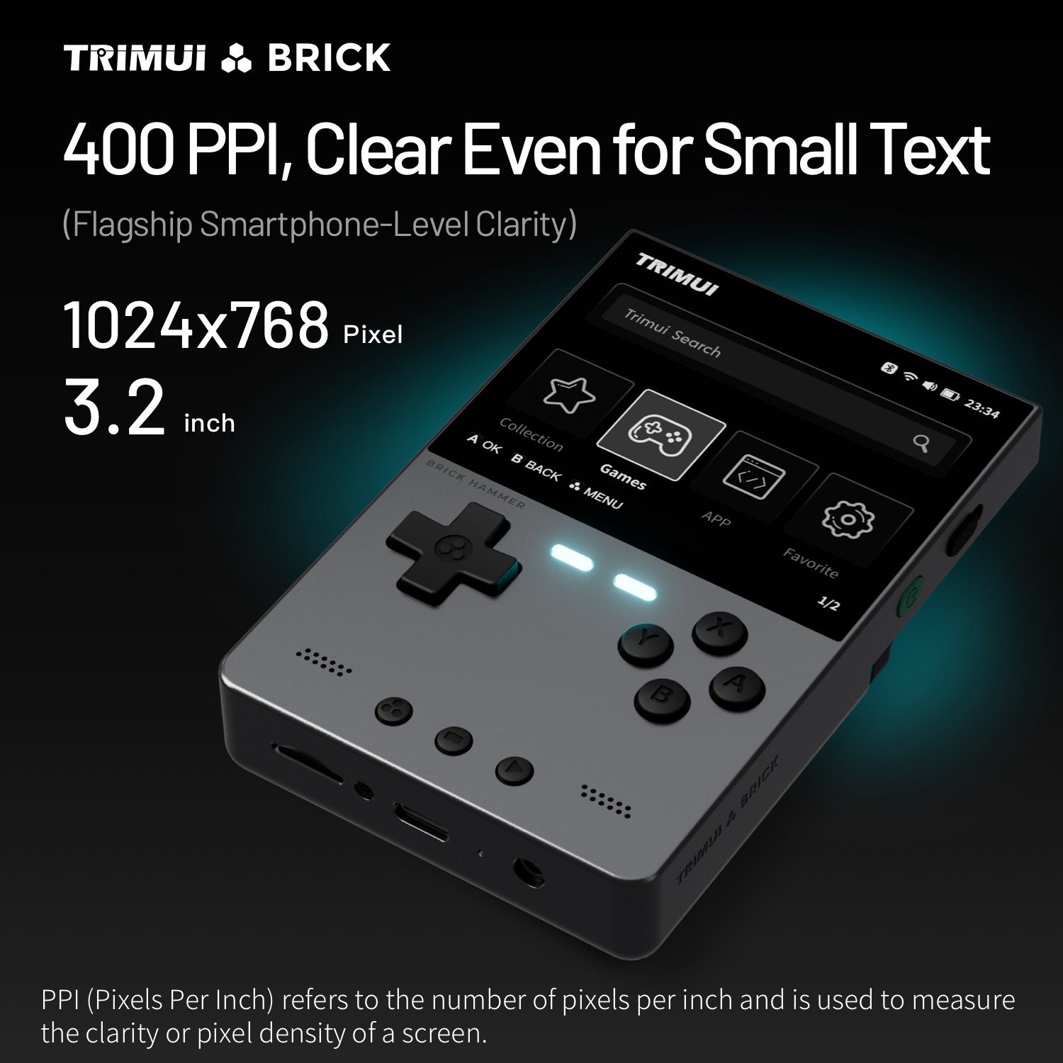 TRIMUI BRICK Hammer Mini Metal - Retro Gaming Handheld Best recension och pris