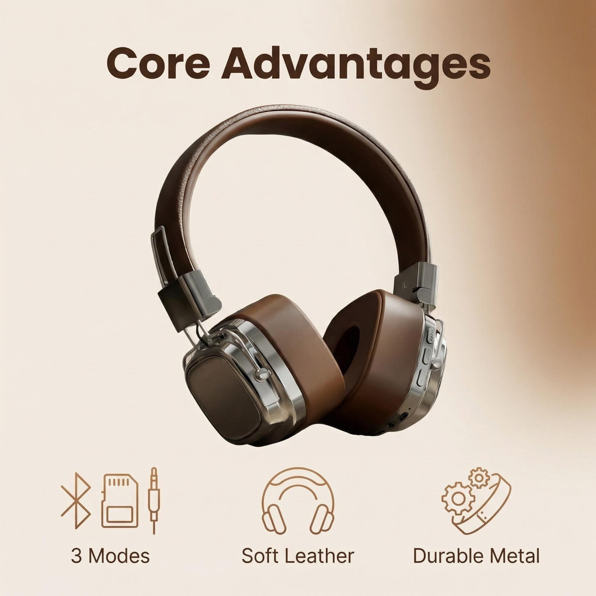 Retro Leather Over-ear Headpho - Retro Gaming Cables recension och pris