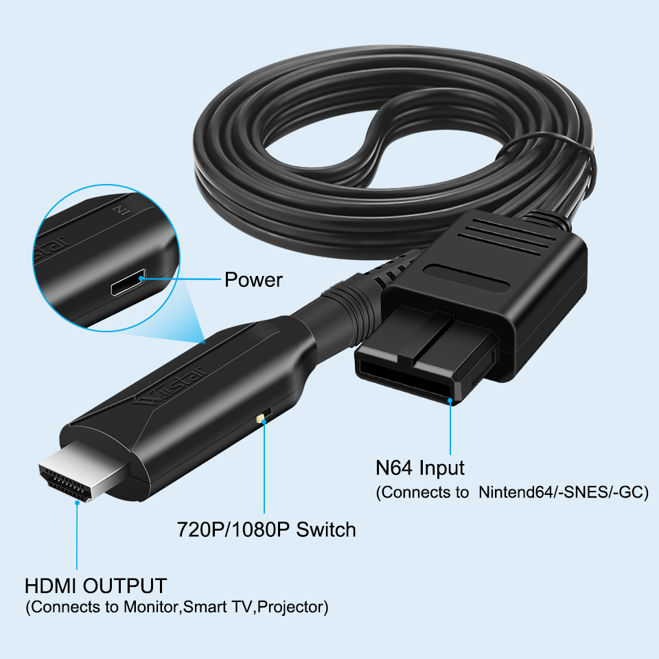 N64 to HDMI-compatible cable C - Retro Gaming Cables recension och pris