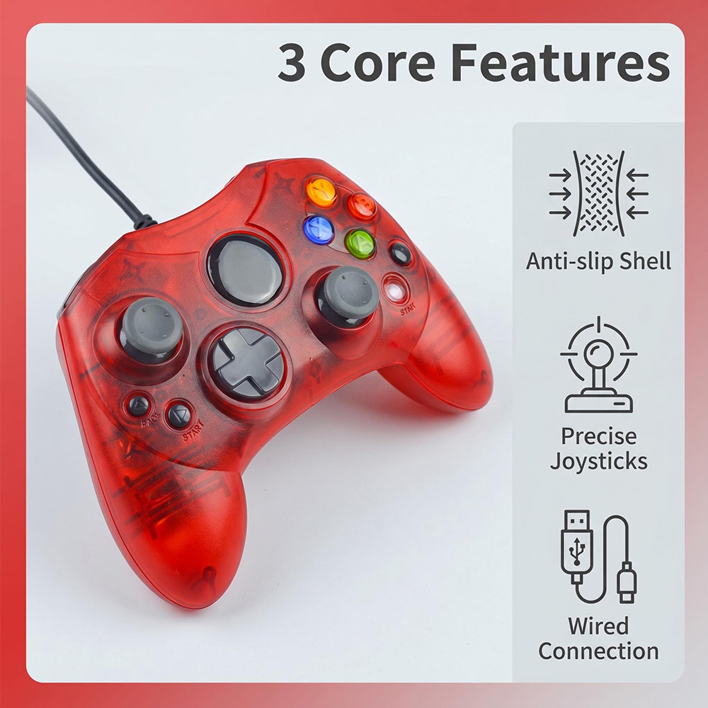 Wired Game Controller - Retro  - Retro Gaming Xbox Controller recension och pris