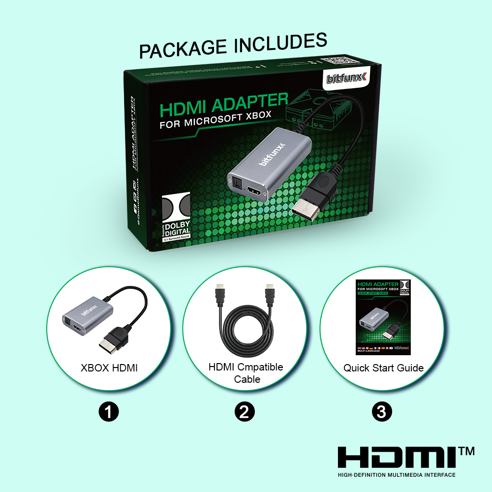 Bitfunx HDMI™ Adapter for XBOX - Retro Gaming Cables recension och pris