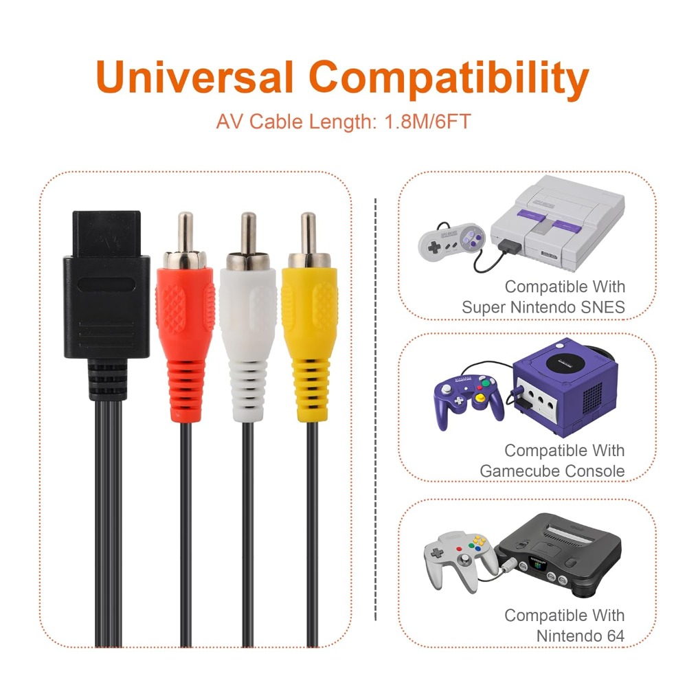 N64/Gamecube/SNES/SFC High Qua - Retro Gaming Cables recension och pris