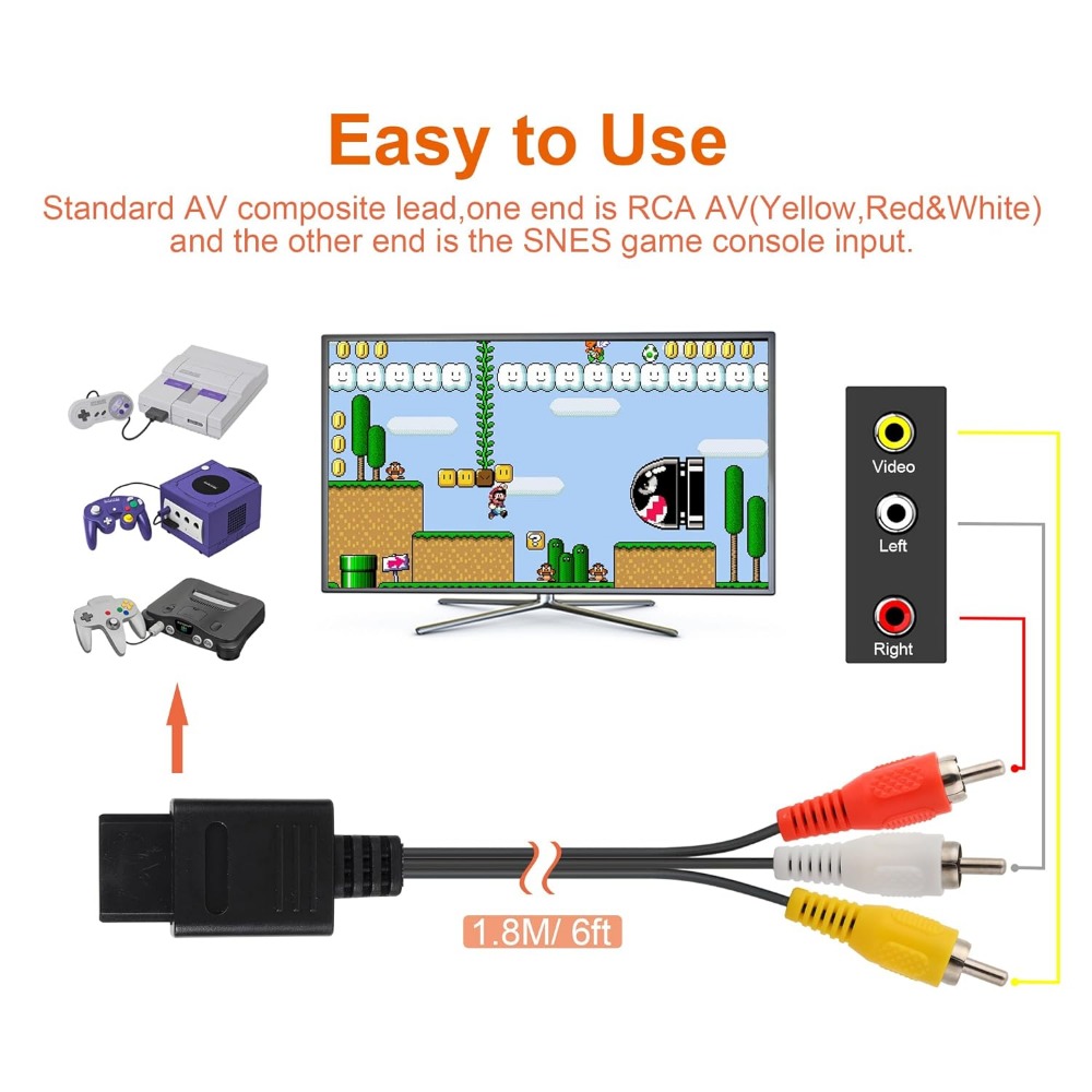 N64/Gamecube/SNES/SFC High Qua - Retro Gaming Cables recension och pris