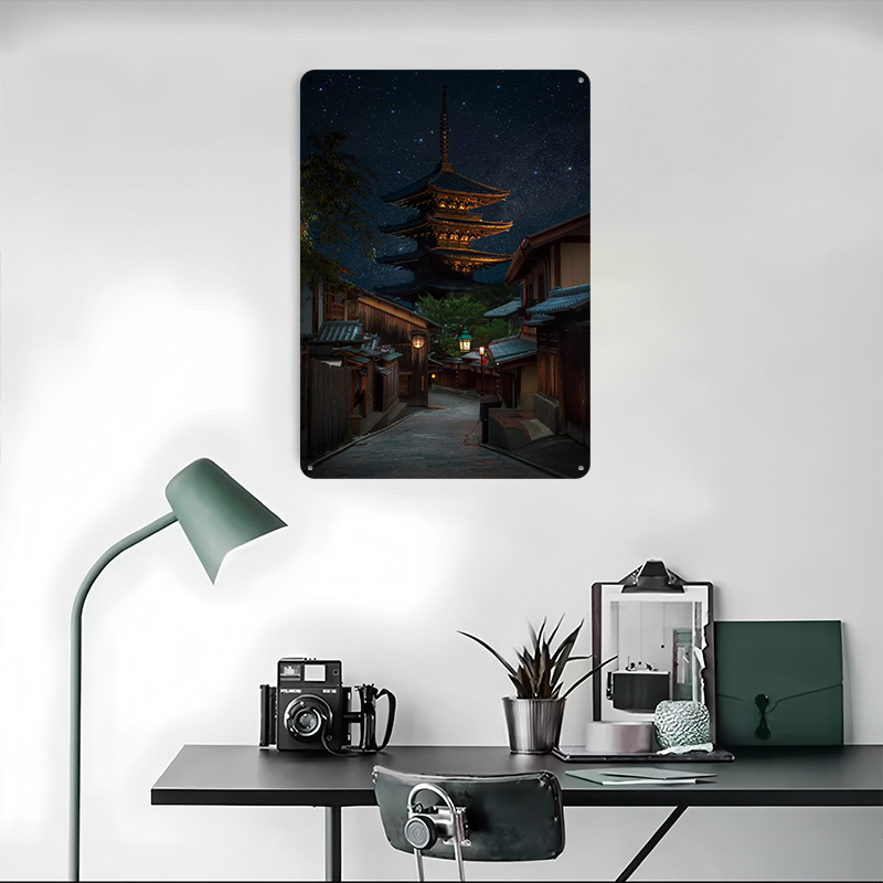 Kyoto Night Tinplate Poster Cu - Retro Gaming Kyoto recension och pris