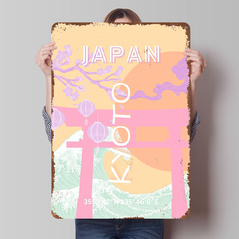 Kyoto Japan Travel Art Metal P - Retro Gaming Kyoto recension och pris