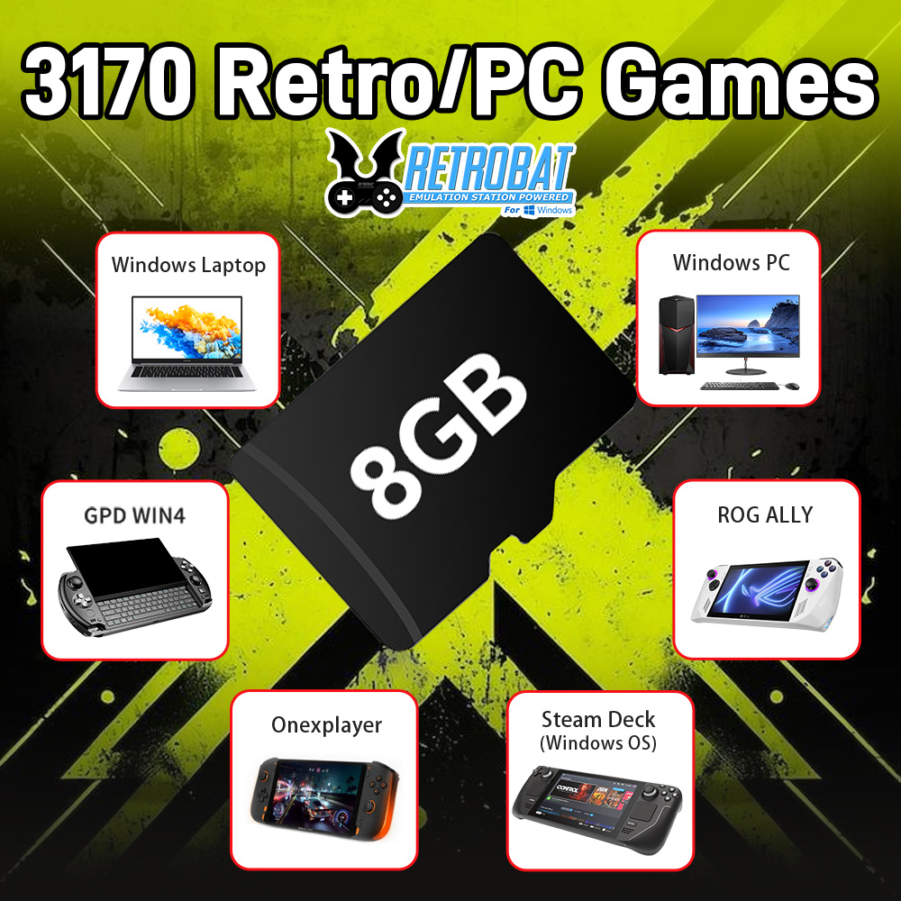 8GB Game TF Card with 3170 Ret - Retro Gaming Mini Pc recension och pris
